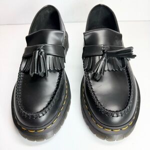 NWOT Dr. Marten’s Adrian Leather Platform Black Tassel Loafers Women’s Size‎ 8